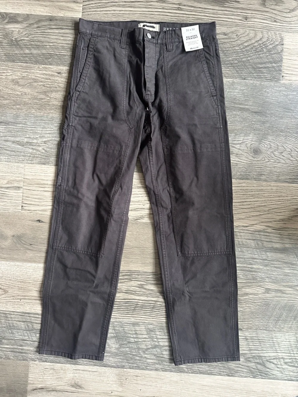 Madewell NWT relaxed straight workwear pant mens in‎ black coal  31x32